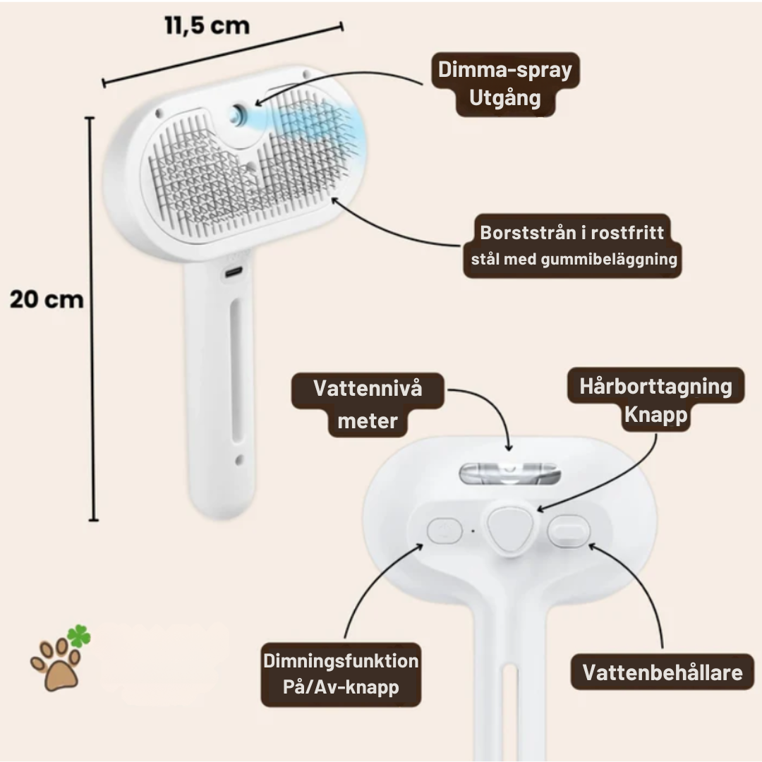 PälsSpa™ Pro | Professionel pelsplejebørste til kæledyr